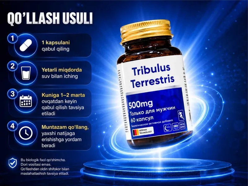 Tribulus Terrestris 500mg 60 ta kapsula 3 Tribulus Terrestris 500mg 60 ta kapsula 3