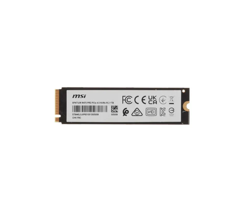 - Твердотельный накопитель SSD M.2 1TB MSI SPATIUM M470 PRO NVMe PCIe 1
