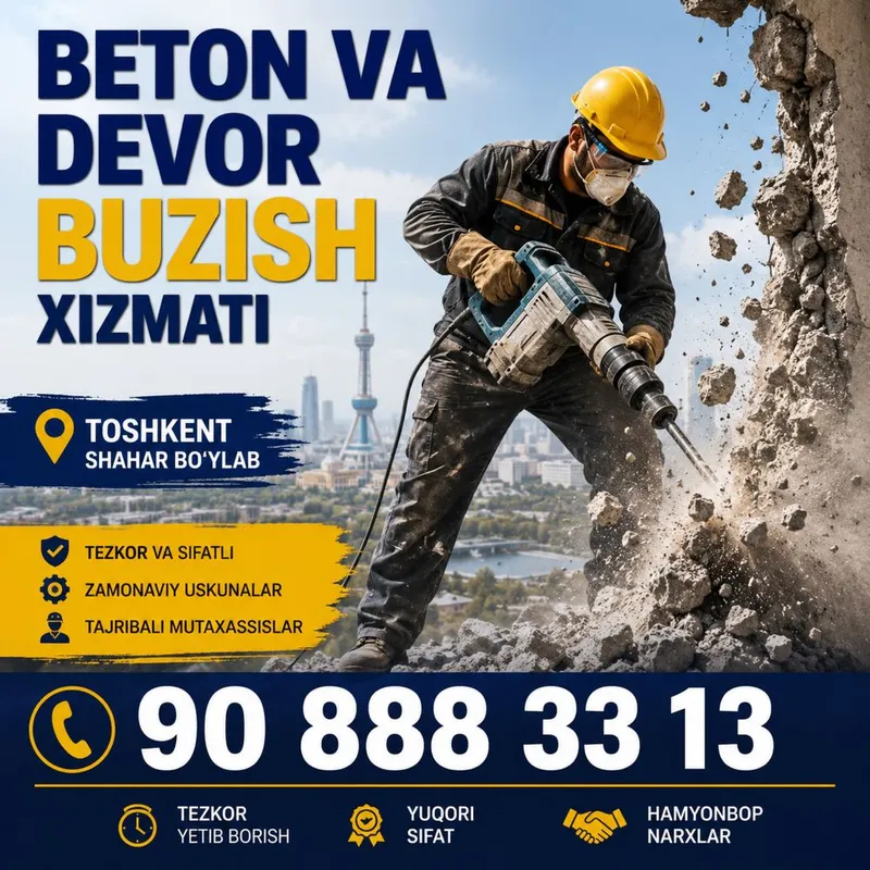 Adboynik beton buzish ishlari 2