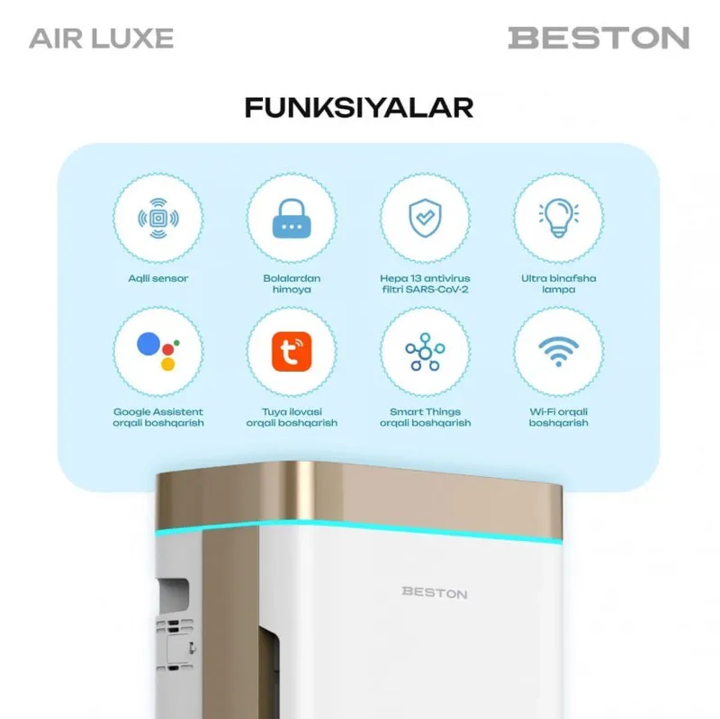 Увлажнитель-Очиститель воздуха Бестон AIR LUXE2in1 2 Увлажнитель-Очиститель воздуха Бестон AIR LUXE2in1 2