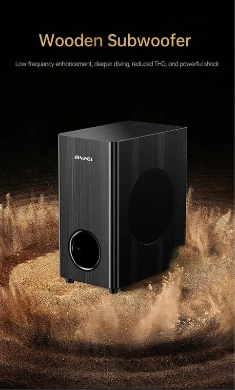 Awei KT22 Караоке Саундбар 160W 2.1 с микрофоном, сабвуфер 3