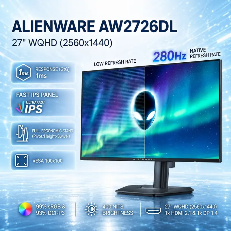 ALIENWARE Aw2726DL 280hz ALIENWARE Aw2726DL 280hz