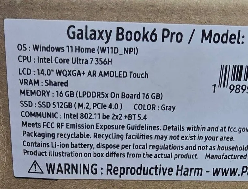 Samsung Galaxy Book 6 Pro 14 2