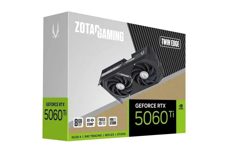 }Видеокарта ZOTAC GeForce RTX 5060 Ti 8GB GDDR7 Twin Edge