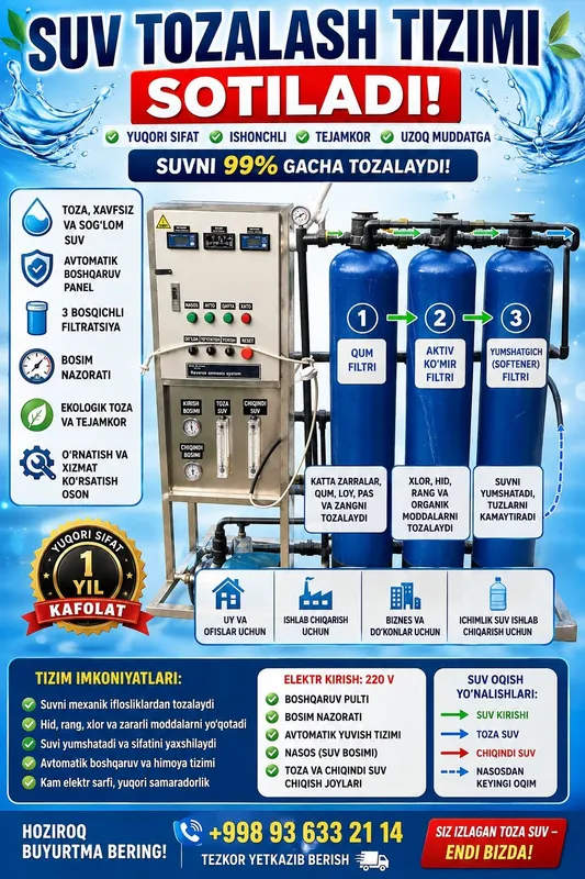 Osmo suv filter soatiga 500 liter Osmo suv filter soatiga 500 liter
