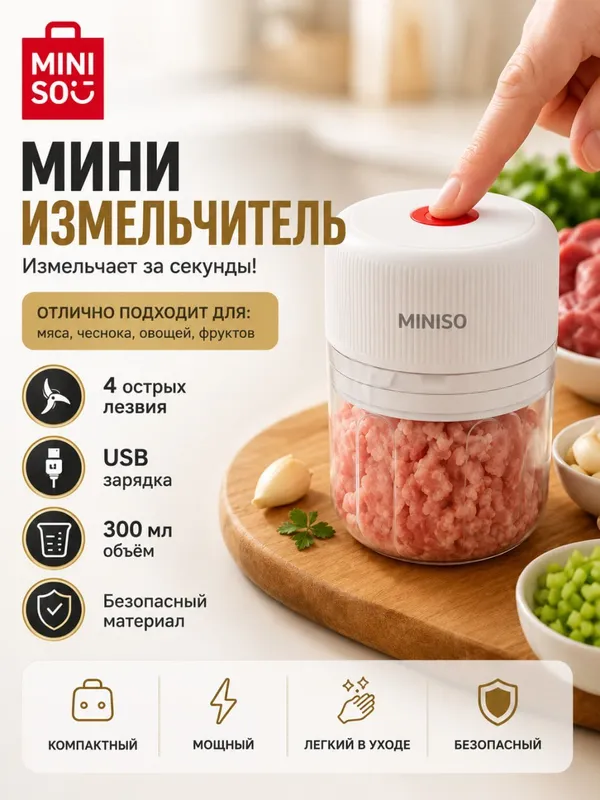 Mini maydalagich Miniso (Chopper 300 ml) 1