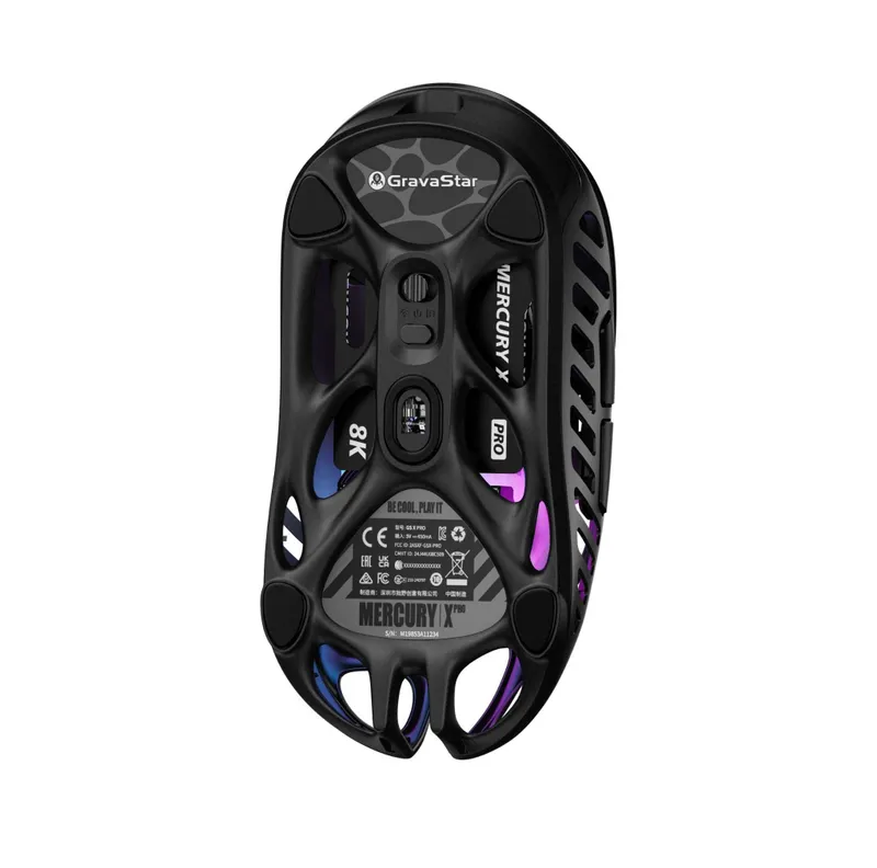 } Мышь GravaStar Mercury X Pro, 8K, BT/WL/USB-A, RGB, черный 2 } Мышь GravaStar Mercury X Pro, 8K, BT/WL/USB-A, RGB, черный 2