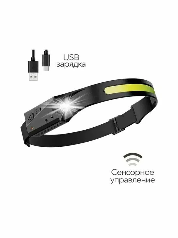 Фонарь налобный LED. Сенсорный Фонар — фото 4