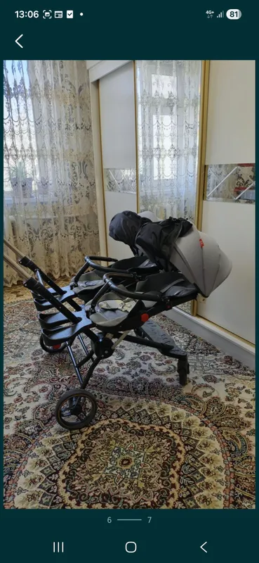 egizaklar uchun dron kolyaska va kir yuvish moshin — фото 1