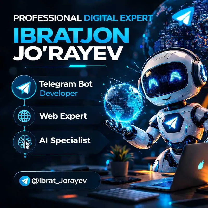 Web sayt yaratish | Telegram bot yaratish | Web dasturchi xizmati