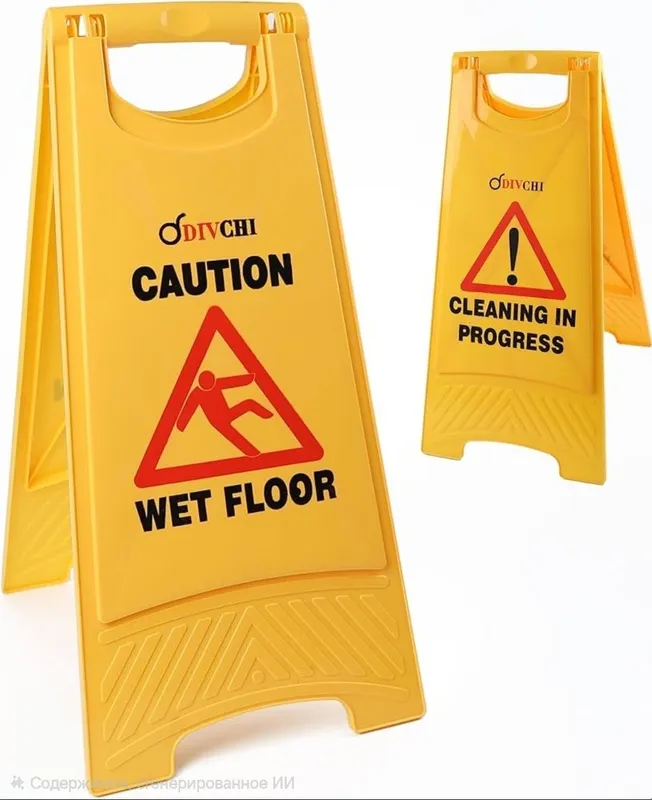 Знак мокрый пол WET FLOOR CAUTION — фото 1