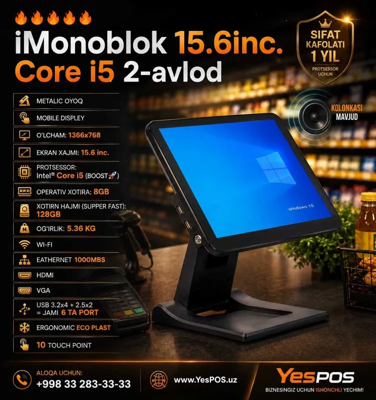 Pos monoblok i7 / i5 programma Sensor Kassa Pos Monoblok Kassa aparat — фото 1