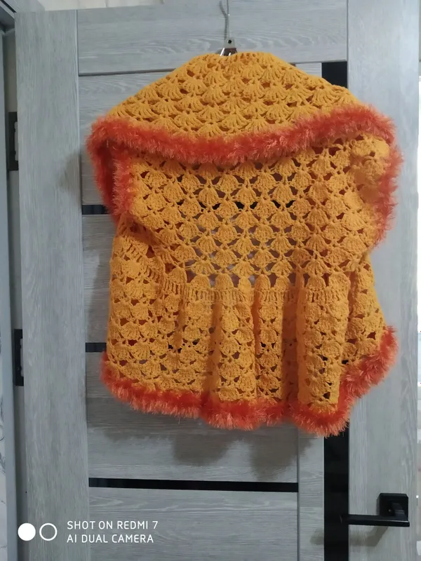 Issiq trikotaj poncho 2
