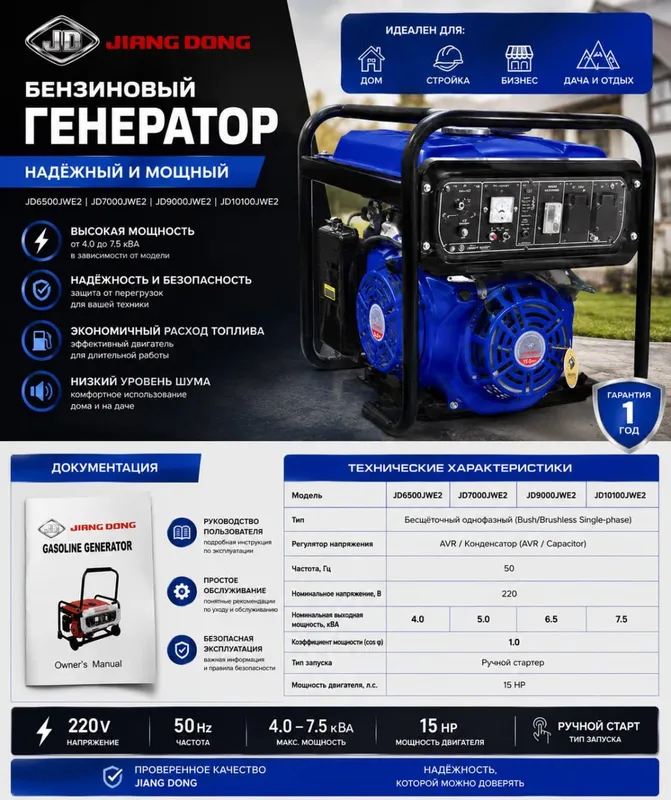 Продается МОЩНЫЙ БЕНЗИНОВЫЙ ГЕНЕРАТОР