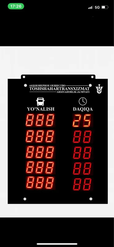 Avtobus bekatlar uchun elektron Tablo — фото 2