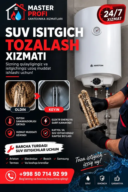 Suv isitgich areston tozalash hizmati 2 Suv isitgich areston tozalash hizmati 2