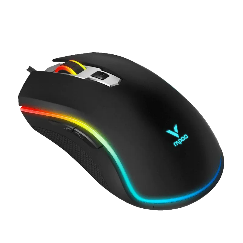 Rapoo V25S Проводная оптическая игровая мышь с RGB — фото 2