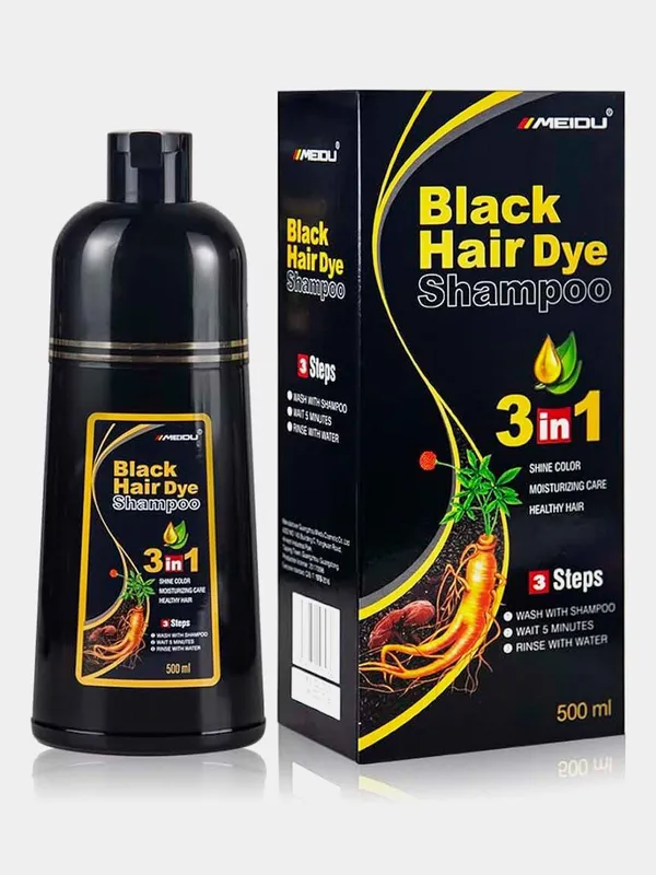 Black hair shampoo - ayollar va erkaklar uchun maxsus — фото 1