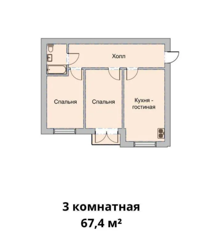 Продаётся просторная 3-комнатная квартира в новостройке, ЖК VIA PORT — фото 1