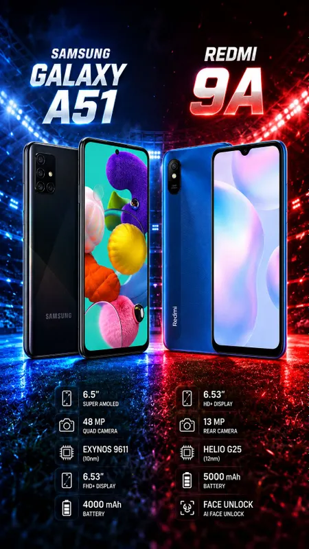 samsung a51 va redmi 9a samsung a51 va redmi 9a