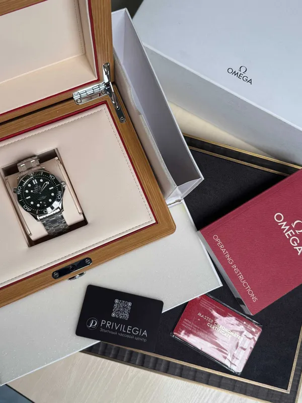 NEW Omega Seamaster Diver 300M Master Co-Axial 42 зел — фото 4