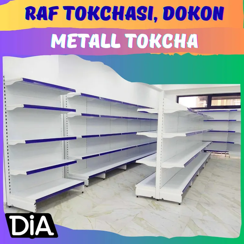 Стеллаж металлический торговый, polkalar savdo tokcha