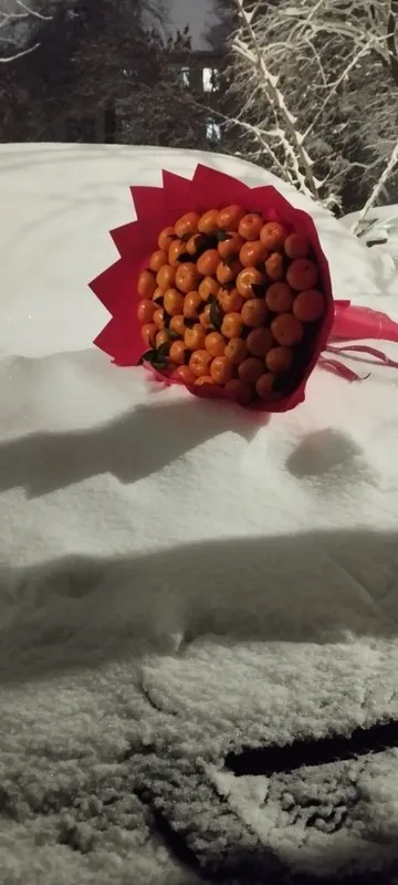 Mandarin buket babchka buket Yaqinlaringizni noodatiy — фото 3