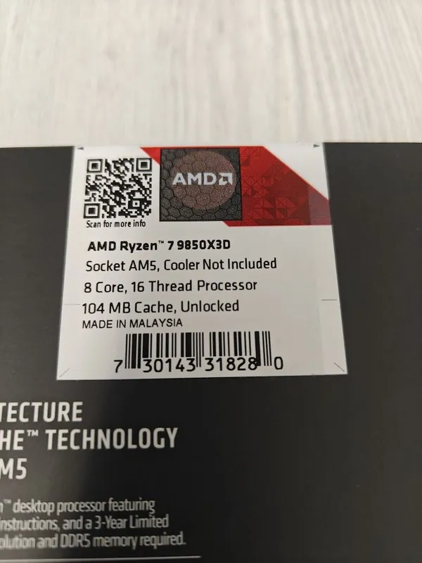 Ryzen 9850x3d + V-Color X Sky Manta 32gb DDR5 — фото 5