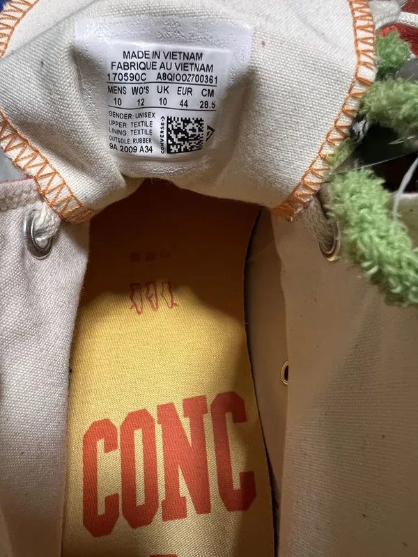 Converse x CONCEPTS CT70 HI US10 замша, расцветка :нектарин. 5