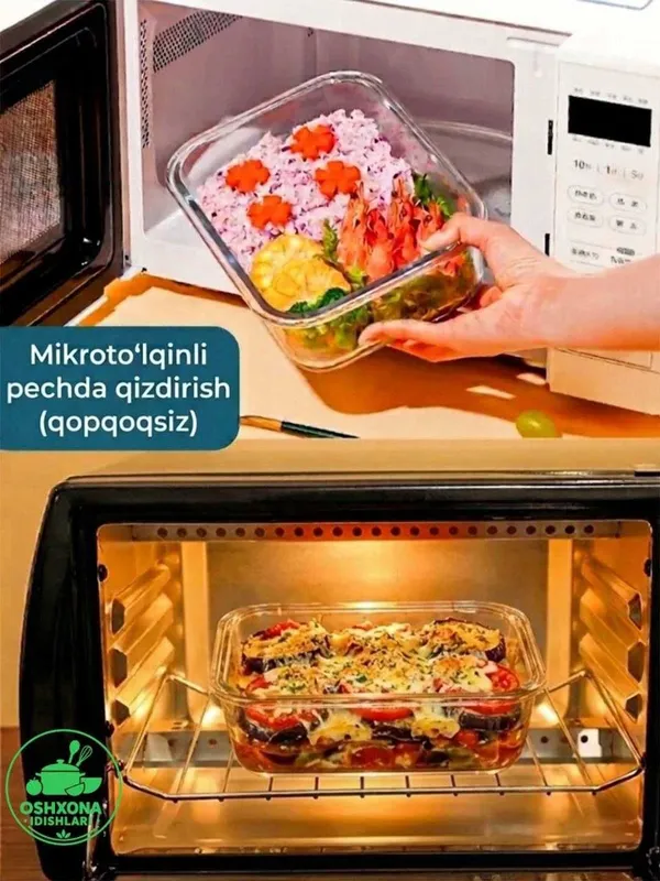 Ovqat idish,shishali tushlik idish.Стеклянный контейнер для еды. — фото 6