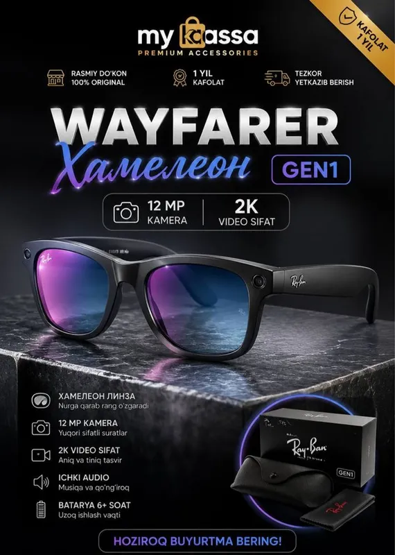 Gen1 Ray-Ban Meta Wayfarer (Xameleon) / Dastavka