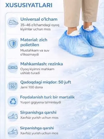 Bir martalik gigiyenik baxilalar - universal o‘lchamli 3 Bir martalik gigiyenik baxilalar - universal o‘lchamli 3