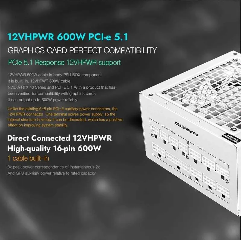 darkFlash PMT850 Fully Modular ATX 3.1 & PCIe 5.1 — фото 2 darkFlash PMT850 Fully Modular ATX 3.1 & PCIe 5.1 — фото 2