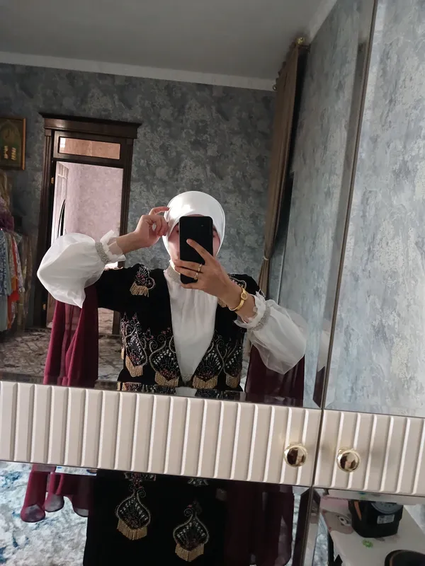Платье-абайя для свадебных мероприятий 2 Платье-абайя для свадебных мероприятий 2