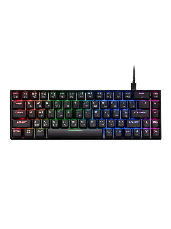 Механическая клавиатура 2E Gaming KG380 (68 кнопок, RGB, проводная/беспроводная, Brown Switch) — фото 5