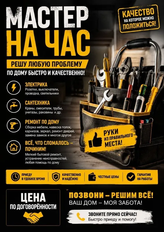 Мастер на час ( муж на час ). Uy ishlari uchun usta Самарканд Мастер на час ( муж на час ). Uy ishlari uchun usta Самарканд
