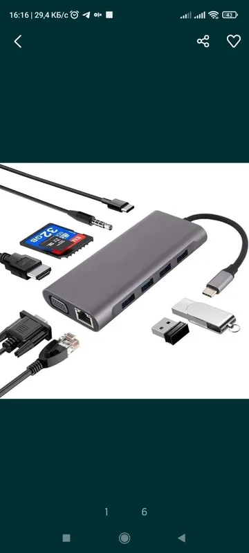 Скидка!Доставка! Type c lan , usb 3.0 port/ 3, macbook,dell,lenovo — фото 5