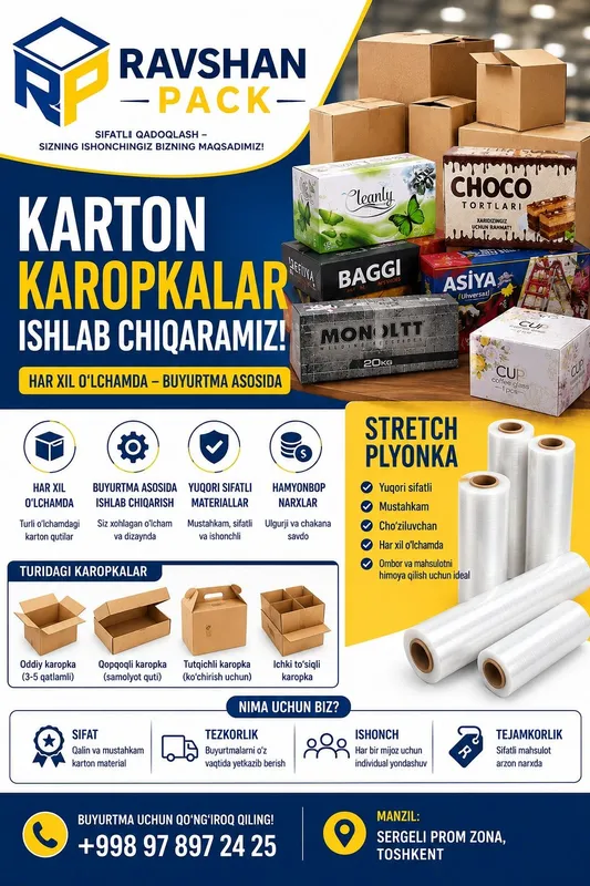 Gofra karobka /qogʼoz quti