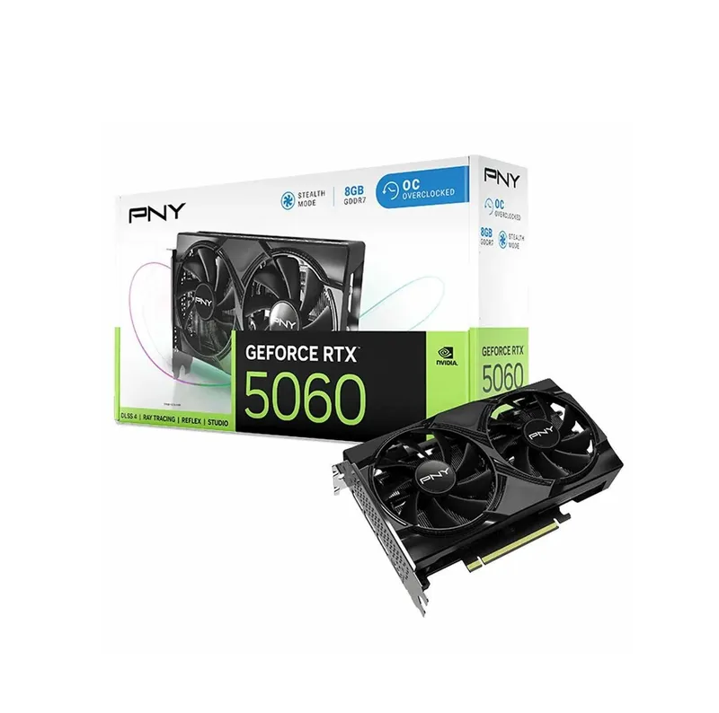 | Видеокарта PNY GeForce RTX 5060 8GB GDDR7 1 | Видеокарта PNY GeForce RTX 5060 8GB GDDR7 1