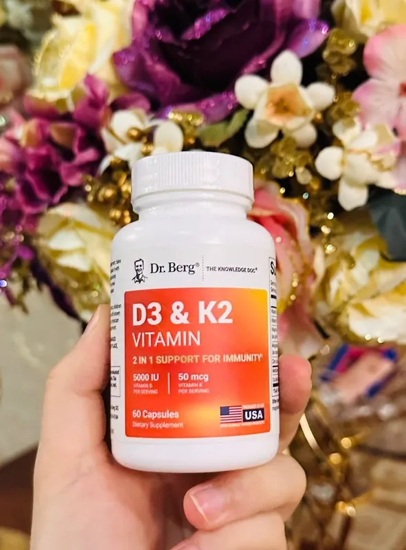 Vitamin d3+k2 10.000 iu,5.000 iu,Dr berg витамин д3 к2,60 kapsula — фото 2