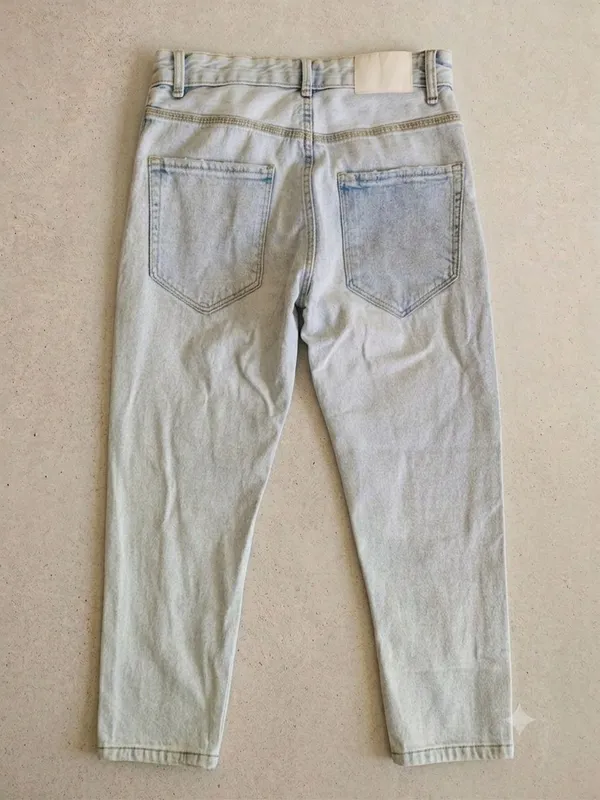 ЛЕГКИЕ ДЖИНСЫ BERSHKA (СВЕТЛЫЙ ВАРЕНЫЙ СИНИЙ) 2