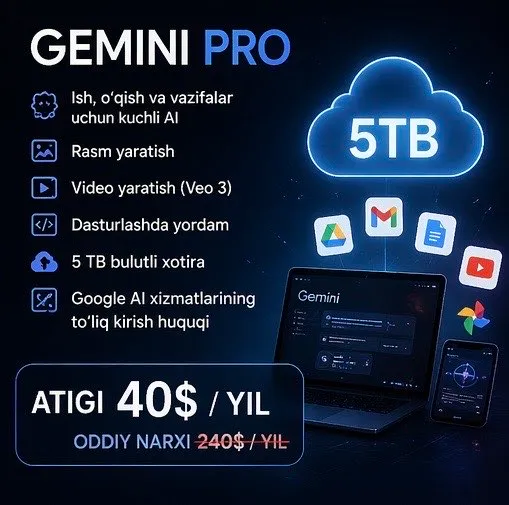 Gemini Pro obunasi — фото 3