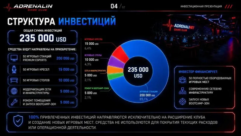 Инвестиции в действующий компьютерный клуб. 4 Инвестиции в действующий компьютерный клуб. 4