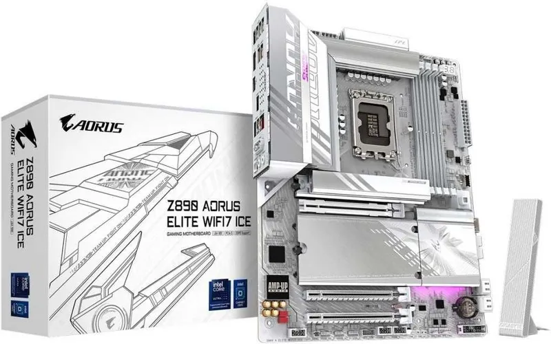 Белая Материнская плата GIGABYTE Z890 AORUS ELITE WIFI 7 ICE