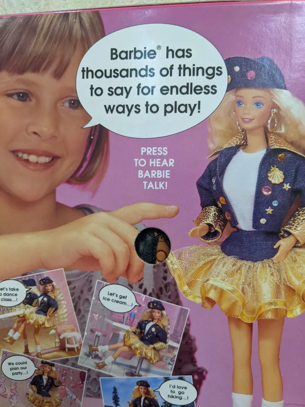 Barbi qo‘g‘irchog‘i Super Talk 1995 vintaj 5