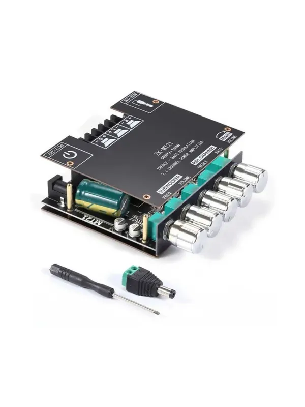 Усилитель звука, колонок, мощности 2.1, 100Вт, Bluetooth, ZK-MT21 — фото 4