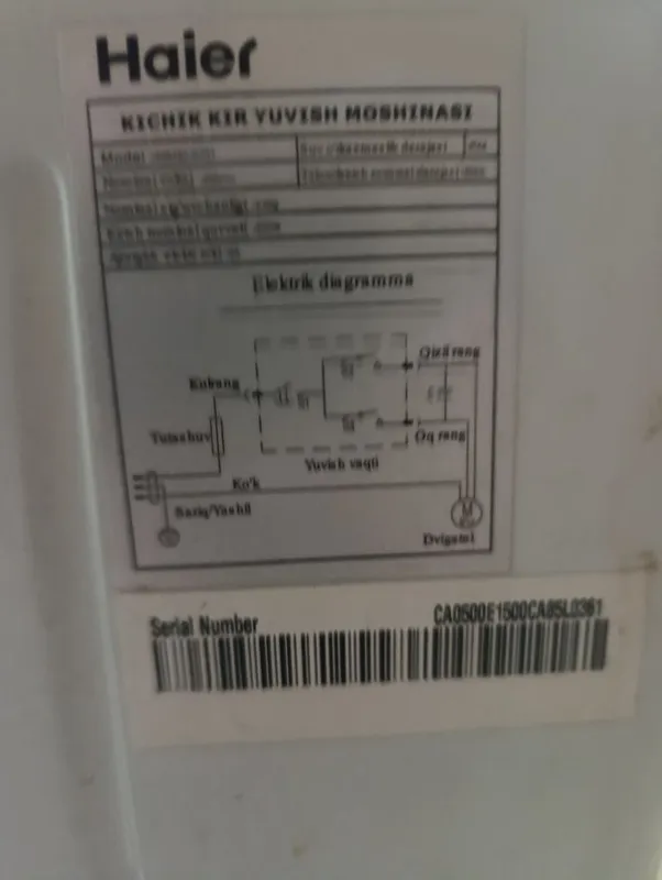 Продаю стиральную машину полуавтомат. Марка Haier. 2