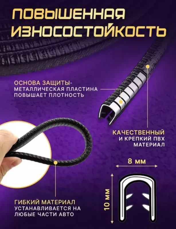 Защитная резина торцевой части дверей автомобиля — фото 1 Защитная резина торцевой части дверей автомобиля — фото 1