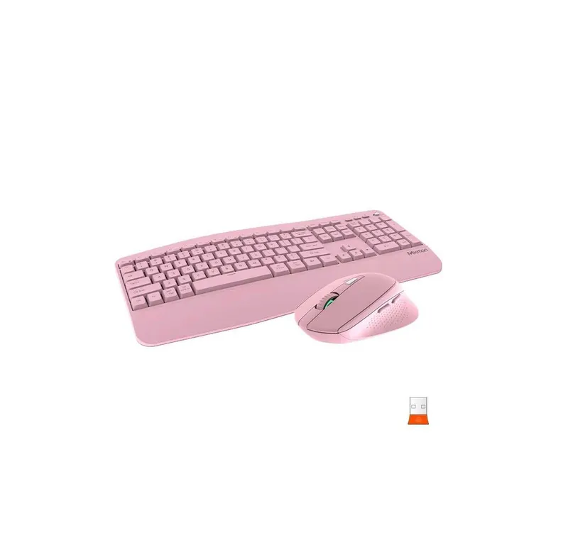! Комплект Meetion DirectorC2 Pink беспроводной эргономичный — фото 1