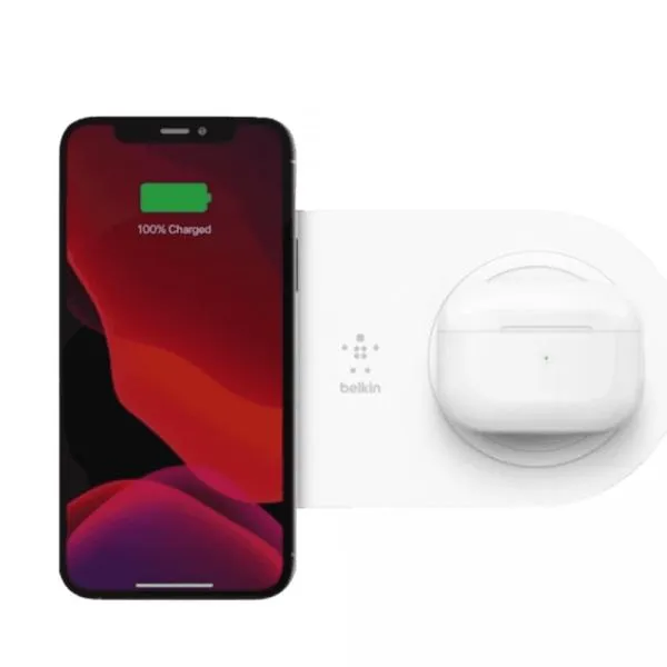 Belkin Dual Pads Qi 15W White simsiz zaryadlash qurilmasi 3 Belkin Dual Pads Qi 15W White simsiz zaryadlash qurilmasi 3